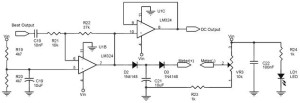Blok Rangkaian VU Meter Untuk Detektor Logam Dengan Metode Beat Frequency