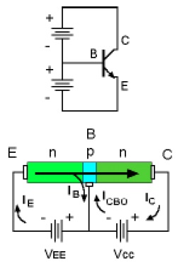 arus elektron transistor npn