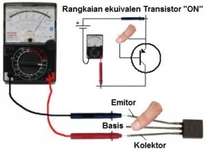 Menentukan kaki kolektor dan emitor transistor PNP